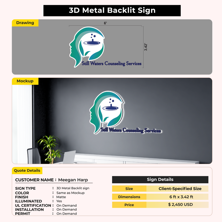 custom signs for Meegan Harp