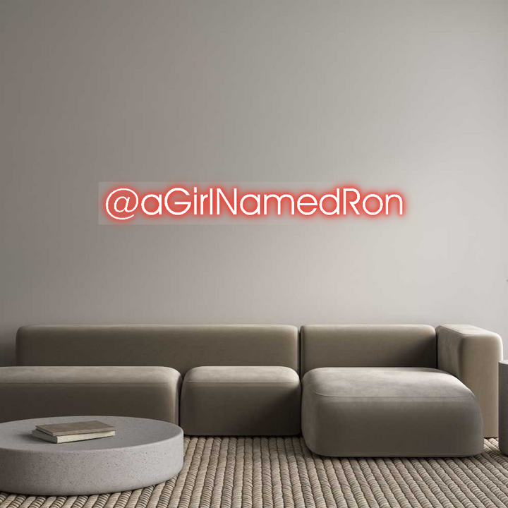 Customized Neon Sign: @aGirlNamedRon