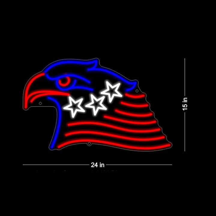 American National Eagle Neon Sign | Patriotic Brilliance