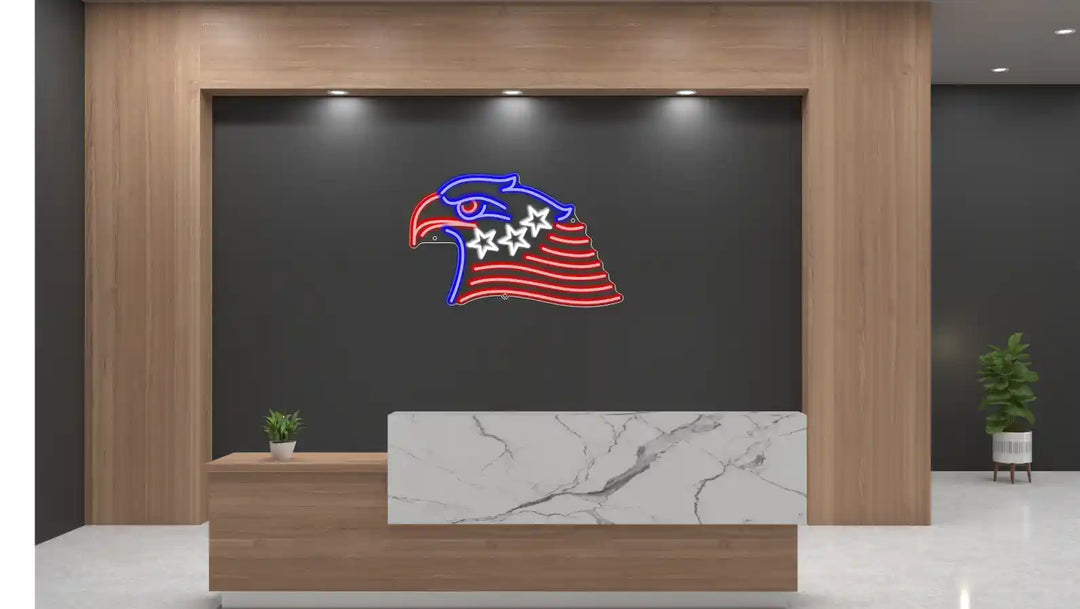 American National Eagle Neon Sign | Patriotic Brilliance - from manhattonneons.com.