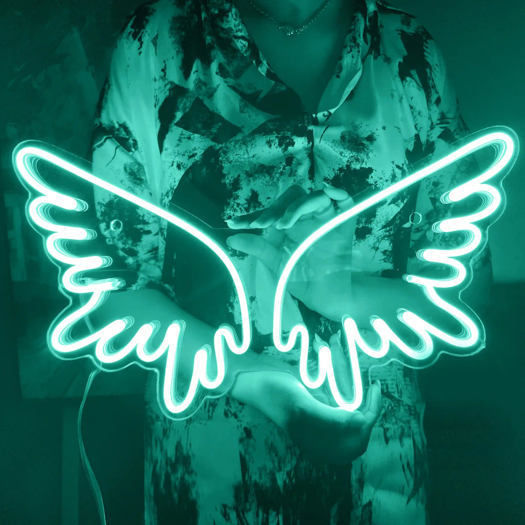 Angel Wings Neon Sign | Illuminate Your Space with Heavenly Elegance - from manhattonneons.com