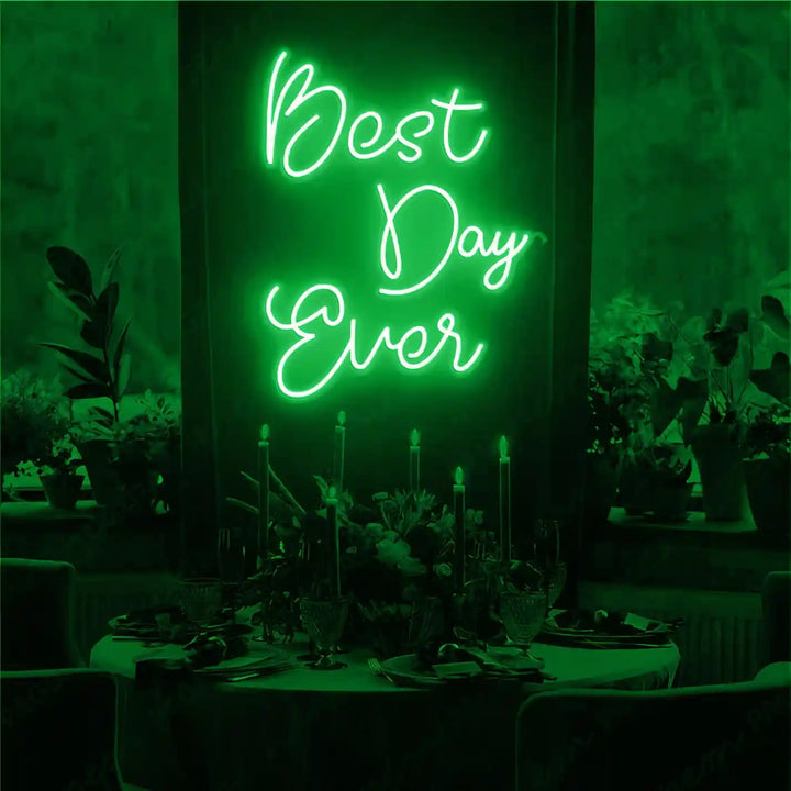 Best Day Ever Neon Sign | Let the Radiance of Perfection Illuminate Your Memorable Moments - from manhattonneons.com.