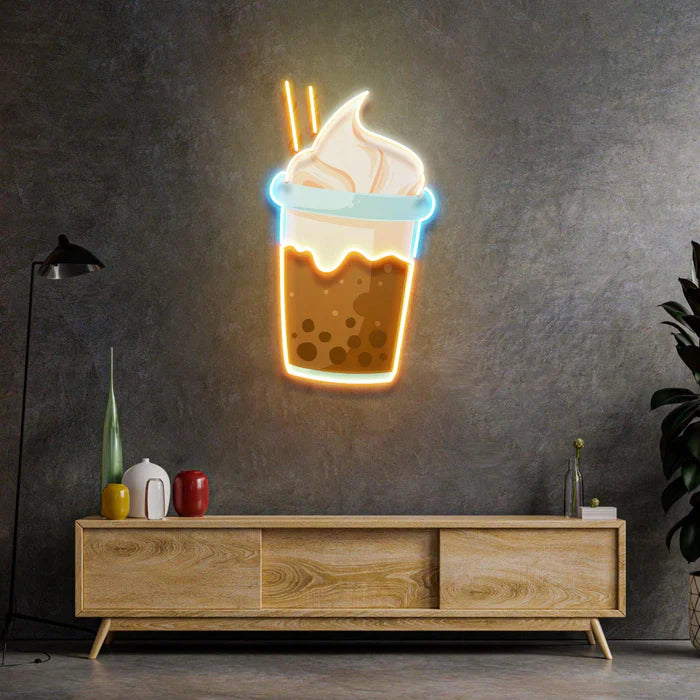 Choco Milktea UV Art Led Neon sign Acrylic Artwork - Illuminate your world with brilliance. Shop now at manhattanneons.com