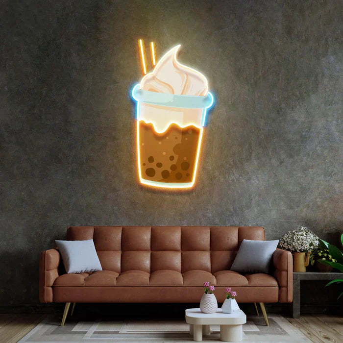 Choco Milktea UV Art Led Neon sign Acrylic Artwork - Illuminate your world with brilliance. Shop now at manhattanneons.com