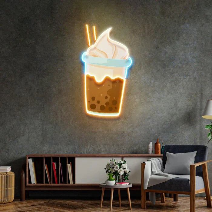 Choco Milktea UV Art Led Neon sign Acrylic Artwork - Illuminate your world with brilliance. Shop now at manhattanneons.com