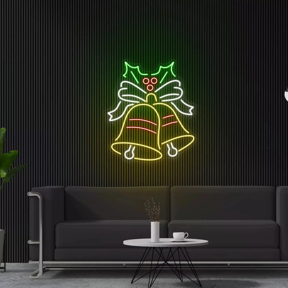 Christmas Bells Neon Light - Sparkling Festive Glow from manhattonneons.com.