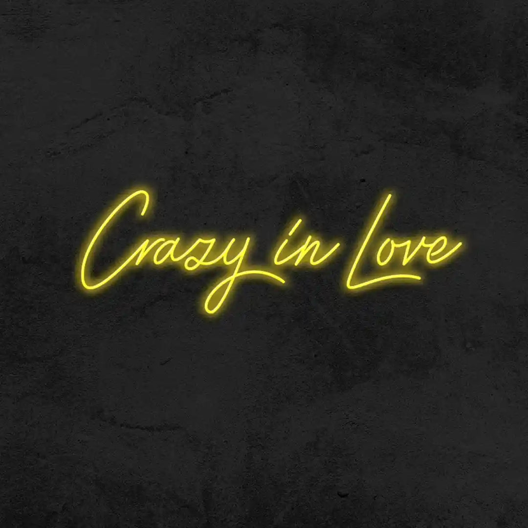 Crazy in Love Wedding Neon Sign - A vibrant and enchanting declaration of deep affection, ideal for adding a touch of romance to any wedding celebration - from manhattonneons.com