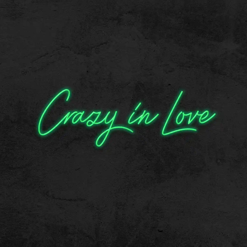 Crazy in Love Wedding Neon Sign - A vibrant and enchanting declaration of deep affection, ideal for adding a touch of romance to any wedding celebration - from manhattonneons.com