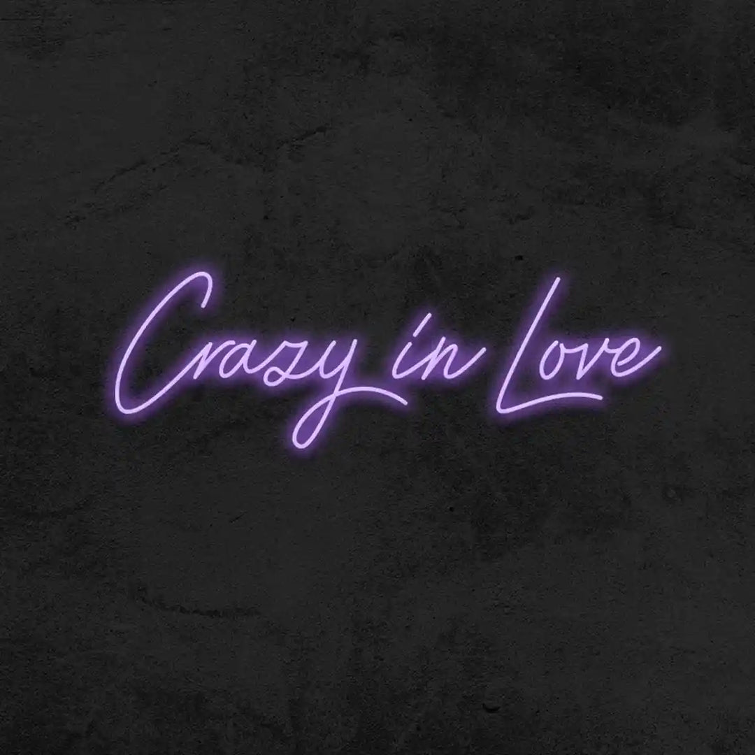 Crazy in Love Wedding Neon Sign - A vibrant and enchanting declaration of deep affection, ideal for adding a touch of romance to any wedding celebration - from manhattonneons.com