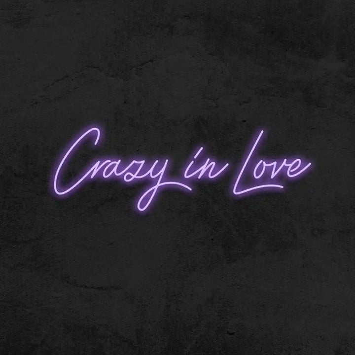 Crazy in Love Wedding Neon Sign - A vibrant and enchanting declaration of deep affection, ideal for adding a touch of romance to any wedding celebration - from manhattonneons.com