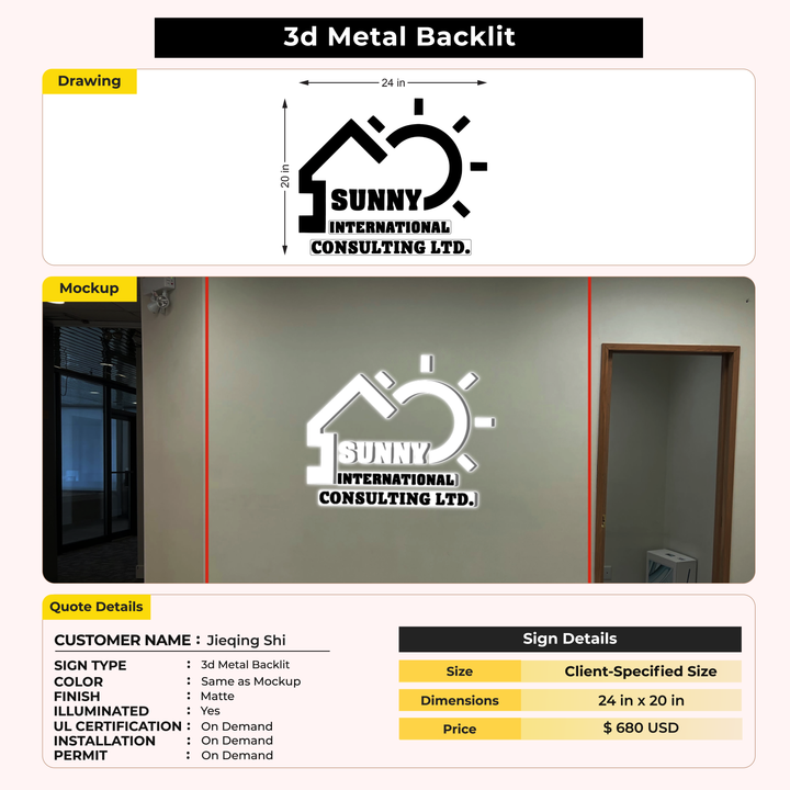 Business signage for Jieqing Shi