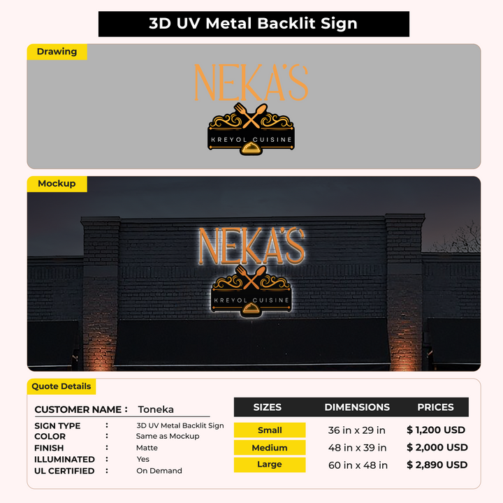 Custom Signs For Toneka