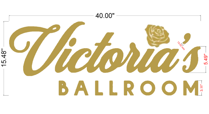 Custom-Business Signs For Victoriasballroom-IpoxyCrafts.