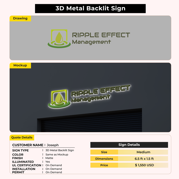 Business signage for Joseph