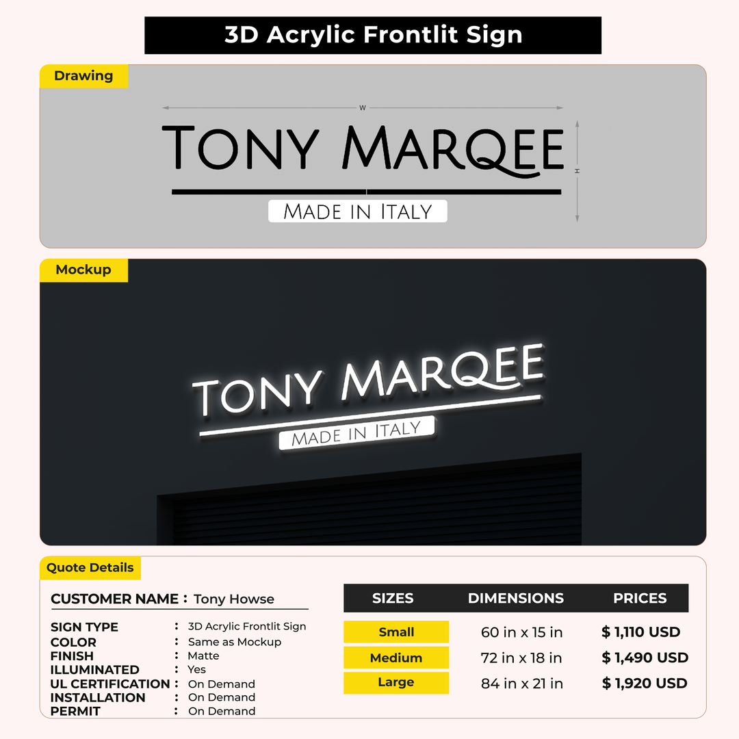 Business Signs For Tony Howse