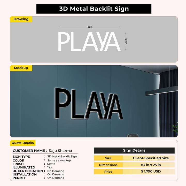 Custom Sign for Raju Sharma