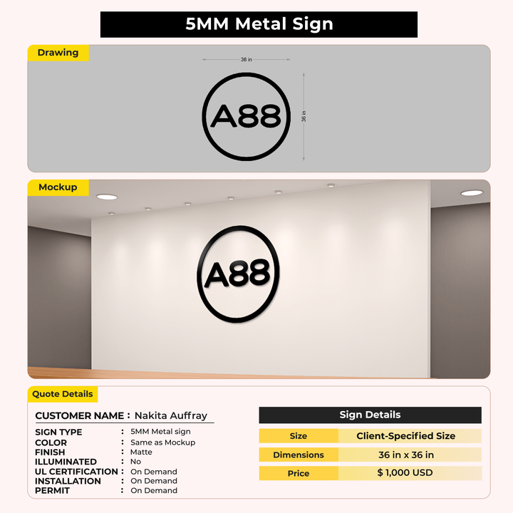 Custom Signs for Nakita Auffray