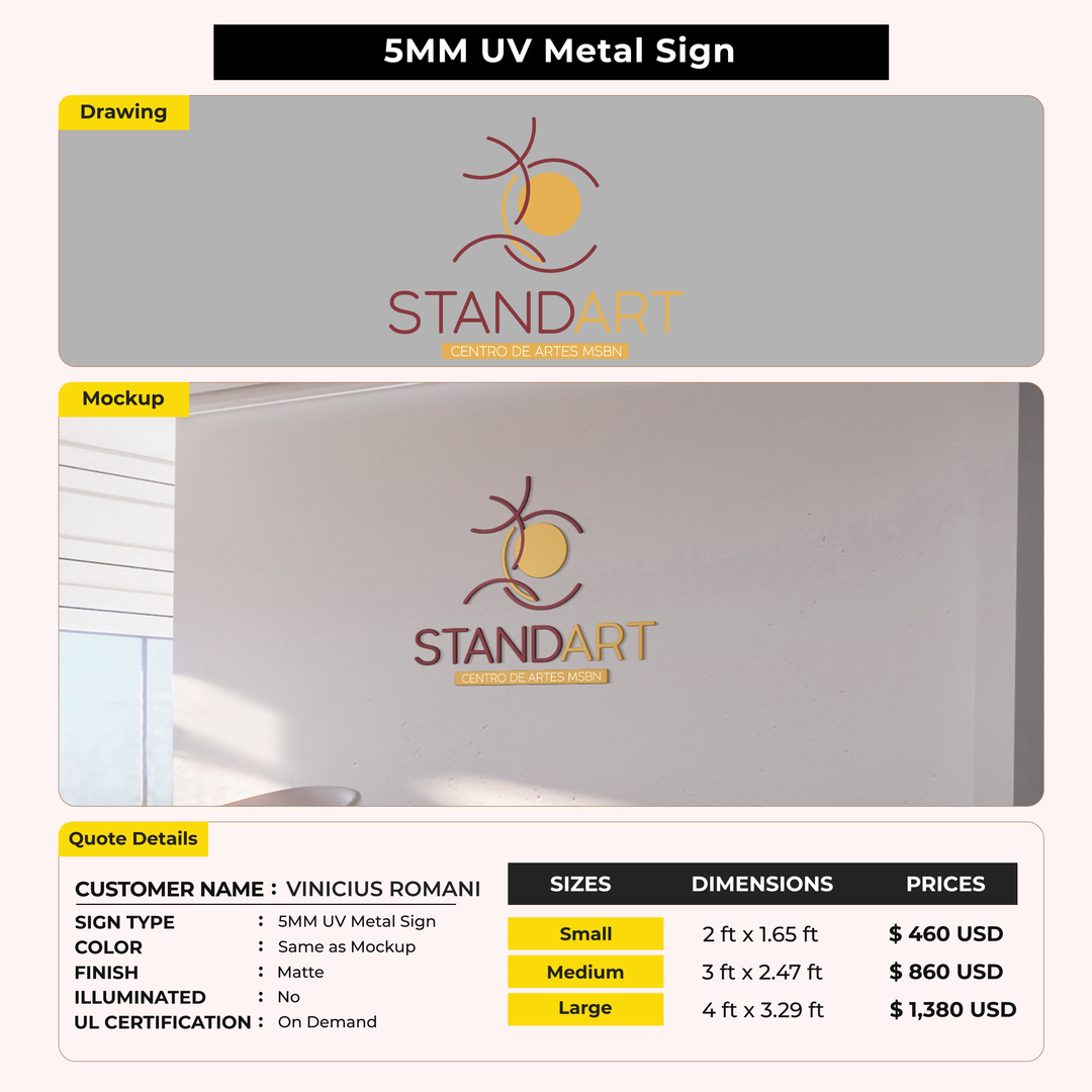 Custom Signs for VINICIUS ROMANI