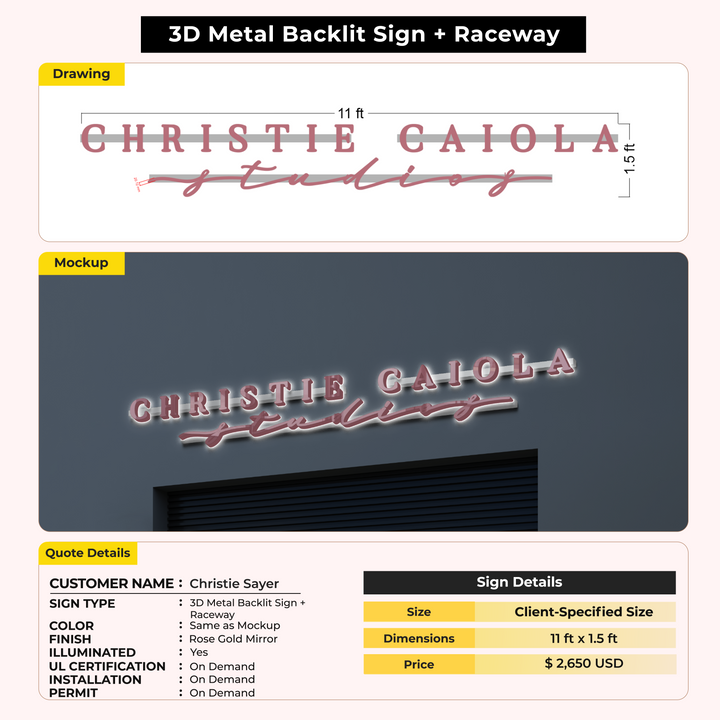 Custom Signs For christie sayer