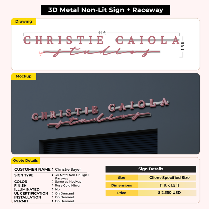 Custom Signs For christie sayer