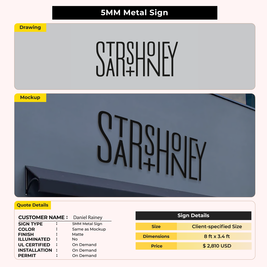 Business Signage for Daniel Rainey