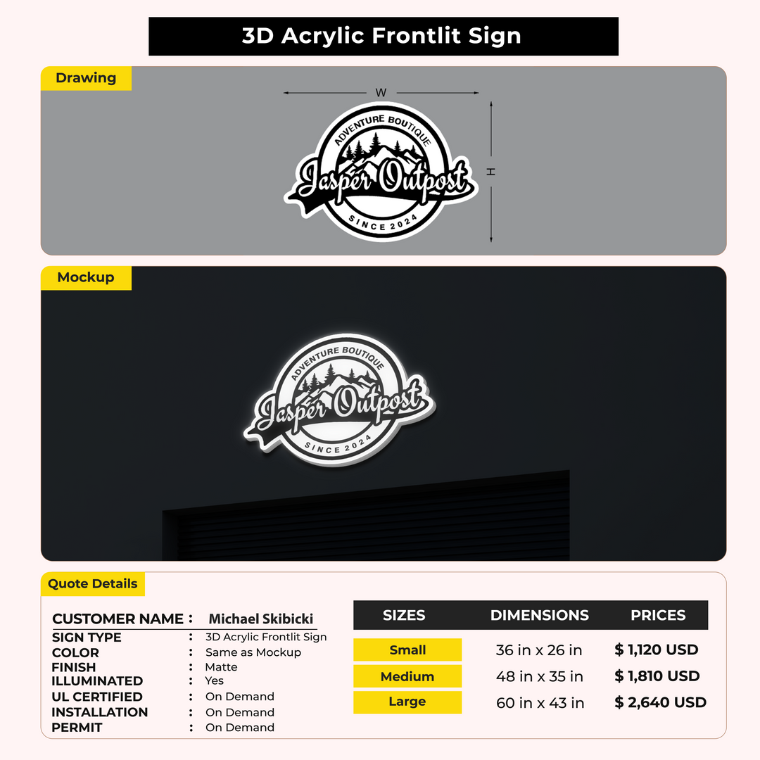 Custom Signs For Michael Skibicki