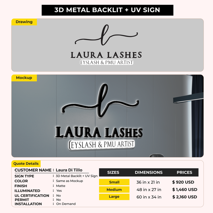 Business signage for Laura Di Tillo