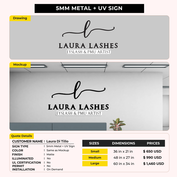 Business signage for Laura Di Tillo