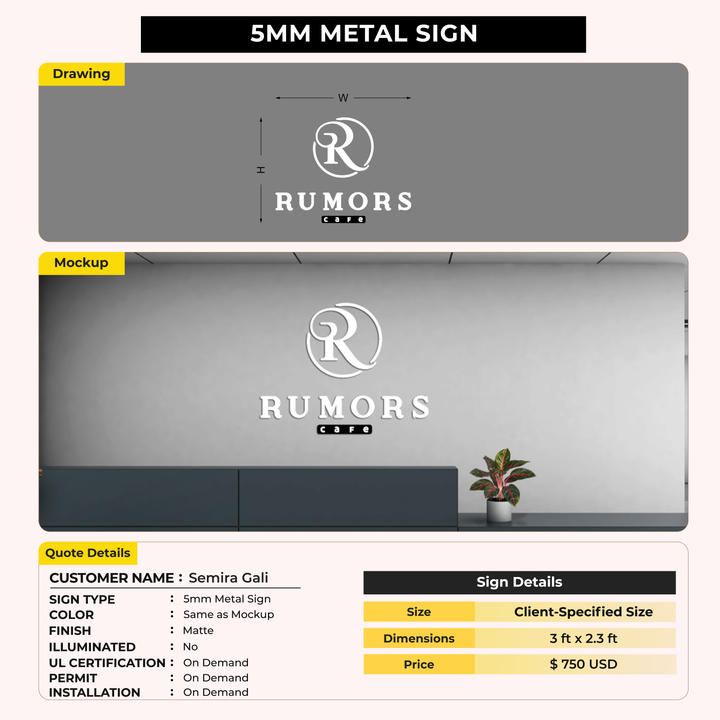 Business signage for Semira Gali