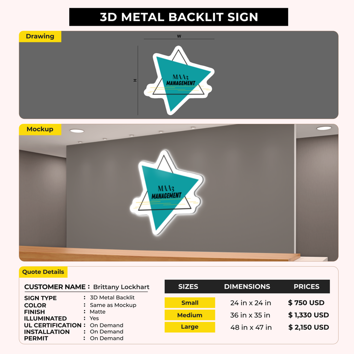 Business signage for Brittany Lockhart