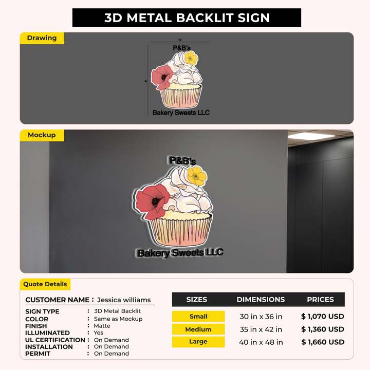 Business signage for Jessica williams