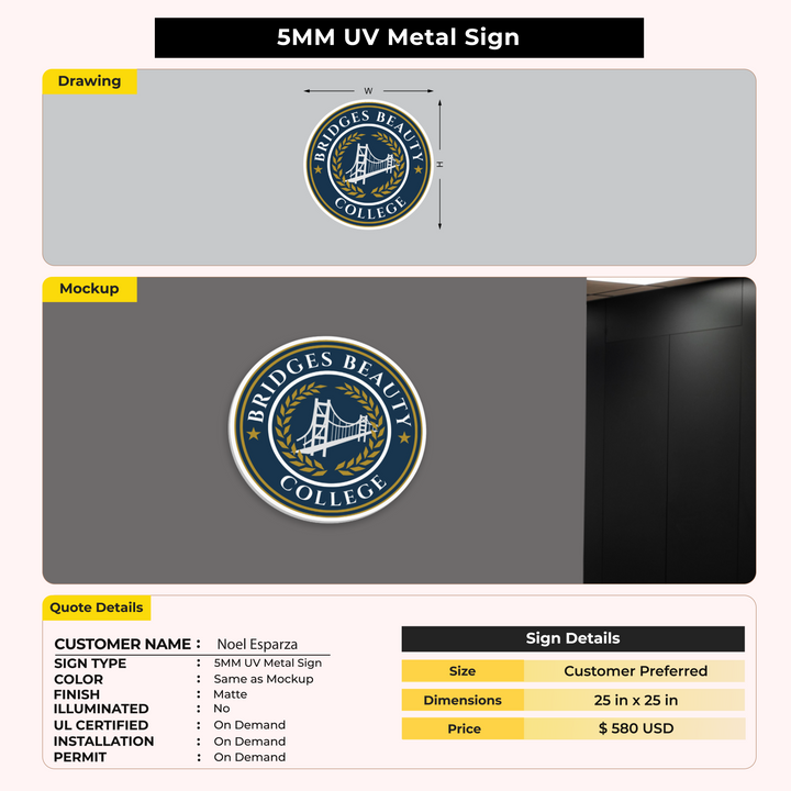 Business signage for Noel Esparza