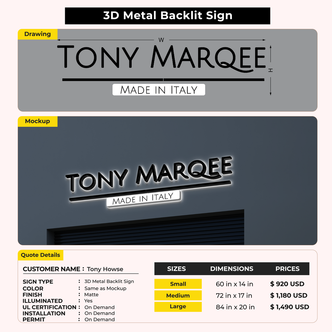 Business Signs For Tony Howse