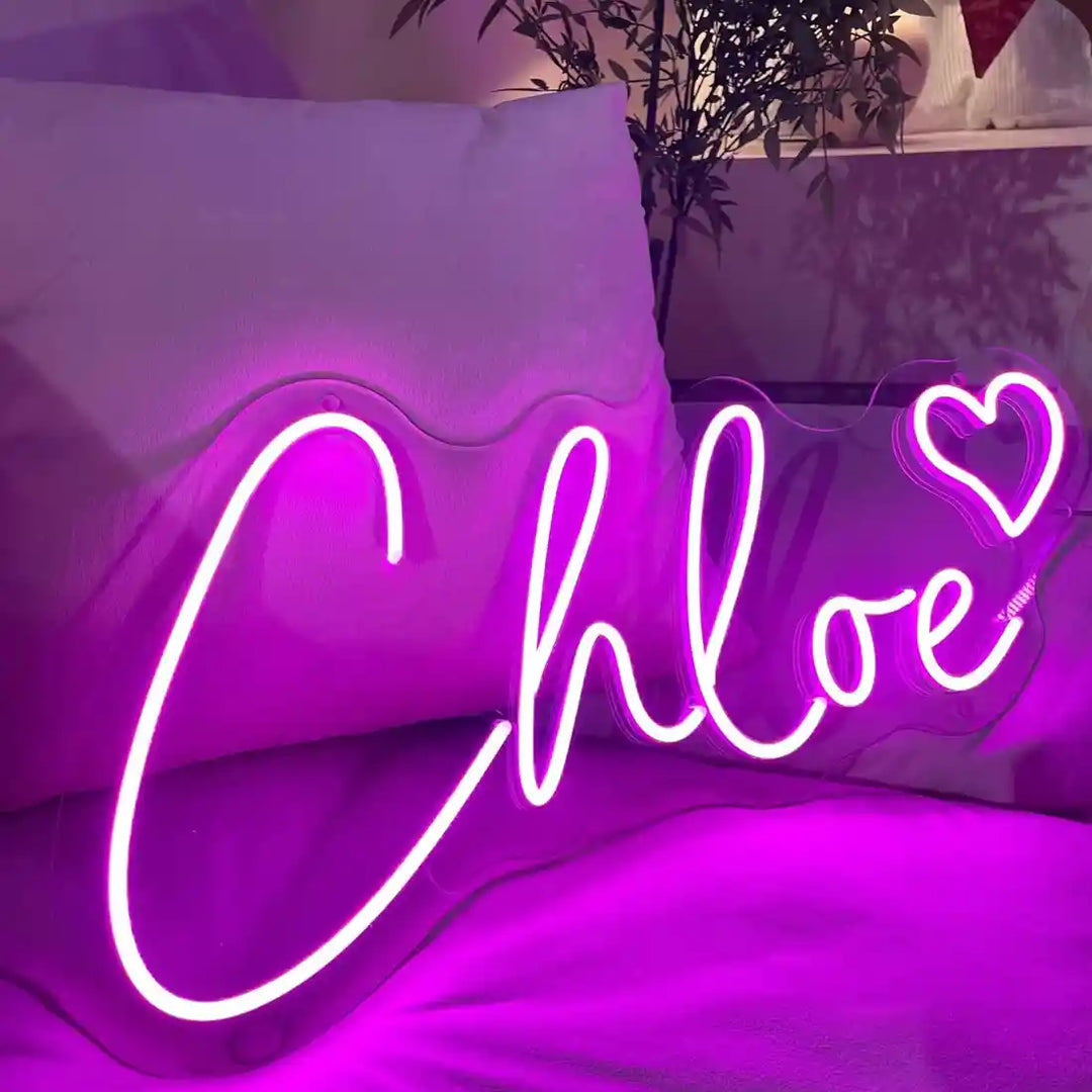 Chloe Name Neon Sign - Personalize Your Space with a Custom Touch - from manhattonneons.com.