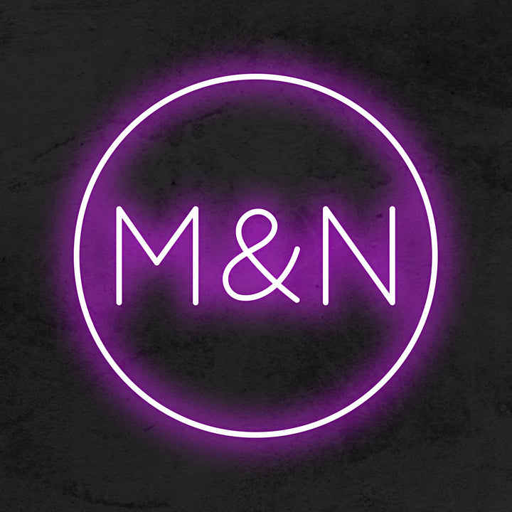 Custom Circles Wedding Neon Sign - A unique and personalized neon sign featuring captivating circles, perfect for adding a touch of style to your wedding decor - from manhattonneons.com