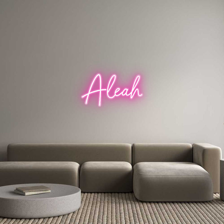 Customized Neon Sign: Aleah