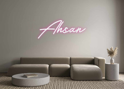 Customized Neon Sign: Ahsan