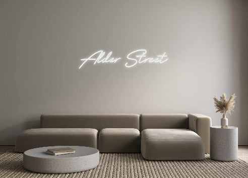 Customized Neon Sign: Alder Street