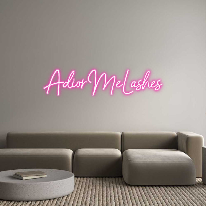 Customized Neon Sign: AdiorMeLashes