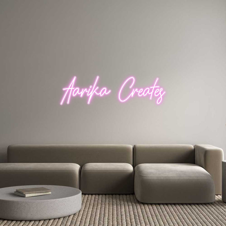 Customized Neon Sign: Aarika Creates