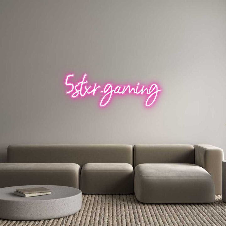 Customized Neon Sign: 5stxr.gaming