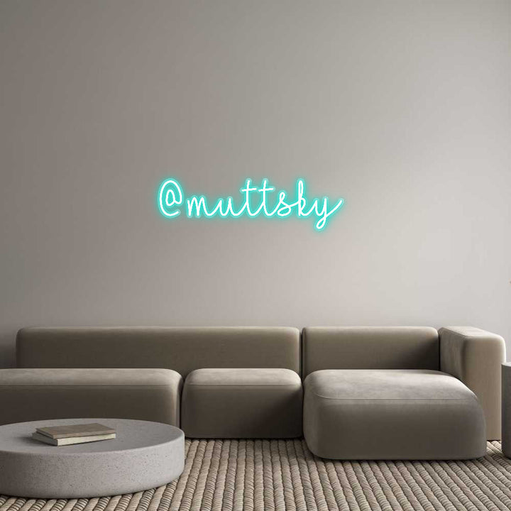 Customized Neon Sign: @muttsky