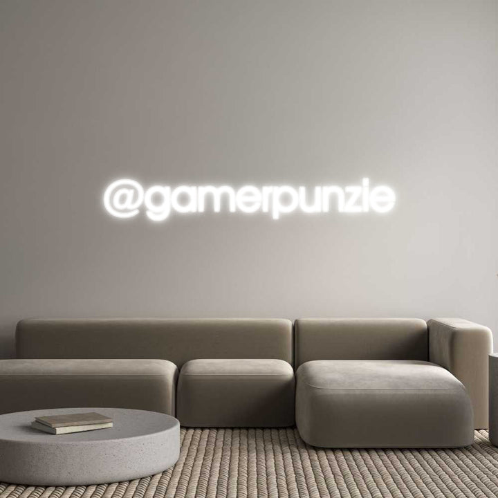 Customized Neon Sign: @gamerpunzie