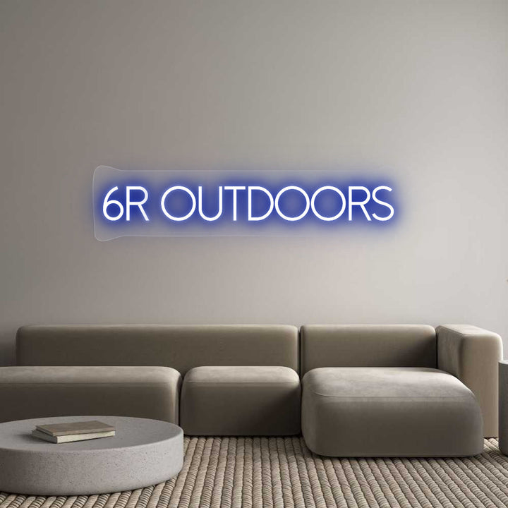 Customized Neon Sign: 6R Outdoors