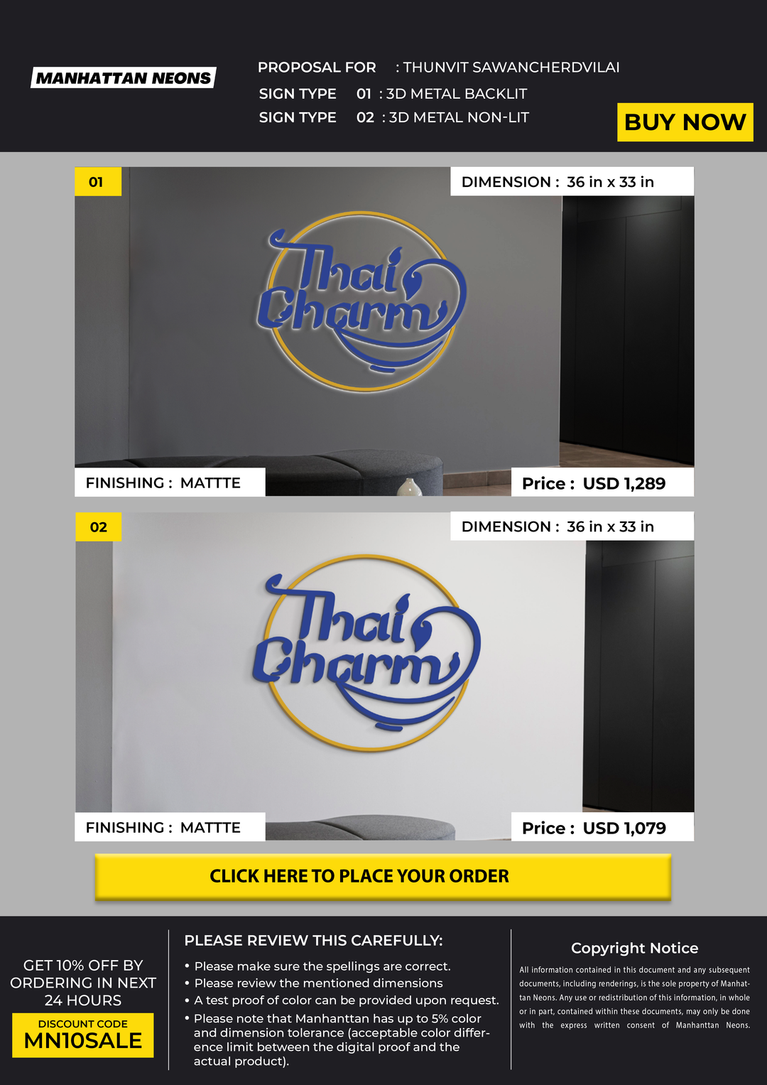 Business signage for Thunvit Sawancherdvilai