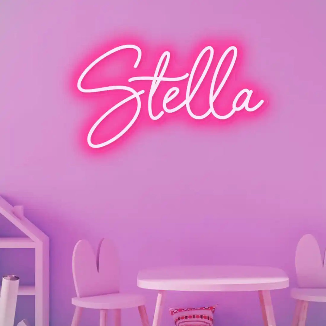 Stella Name Neon Sign, shining brightly with personalized style - from manhattonneons.com.